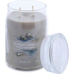 YANKEE CANDLE by Yankee Candle (UNISEX) - AMBER & SANDALWOOD SCENTED LARGE JAR 20 OZ