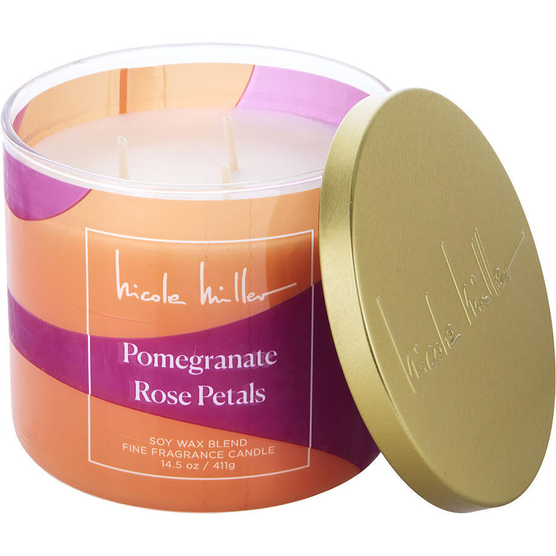 NICOLE MILLER POMEGRANATE ROSE by Nicole Miller (UNISEX) - SOY WAX BLEND CANDLE 14.5 OZ